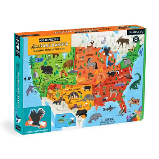 Little Park Ranger National Parks Map of the U.S.A. Geography Puzzle by Galison Mudpuppy