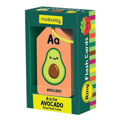 A is for Avocado Ring Flash Cards by Galison Mudpuppy