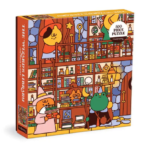 The Wizard's Library 500 Piece Family Puzzle by Galison Mudpuppy