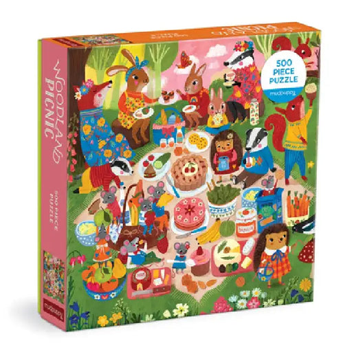 Woodland Picnic 500 Piece Family Puzzle by Mudpuppy