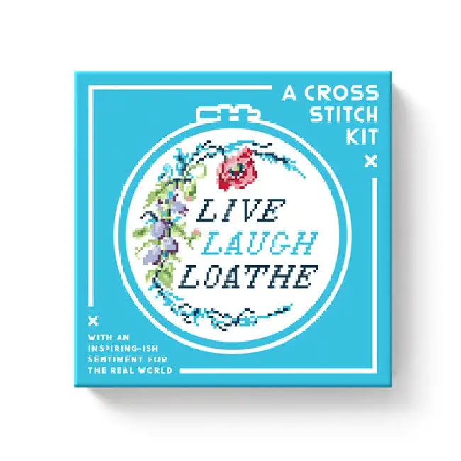 Live Laugh Loathe Cross Stitch Kit by Brass Monkey