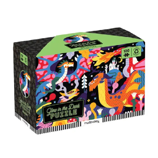 Dragons 100 Piece Glow in the Dark Puzzle by Mudpuppy