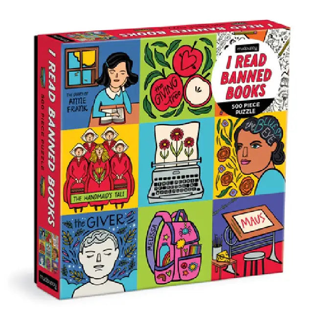 I Read Banned Books 500 Piece Family Puzzle by Laura Korzon