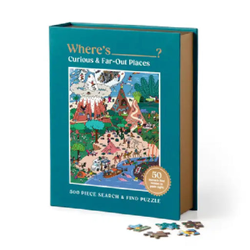 Where's ________? Curious and Far Out Places 500 Piece Search and Find Puzzle by Galison