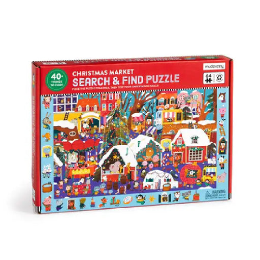 Christmas Market 64 Piece Search & Find Puzzle by Mudpuppy