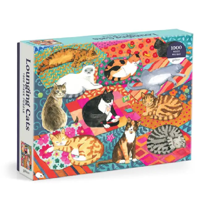 Lounging Cats 1000 Piece Puzzle by Galison