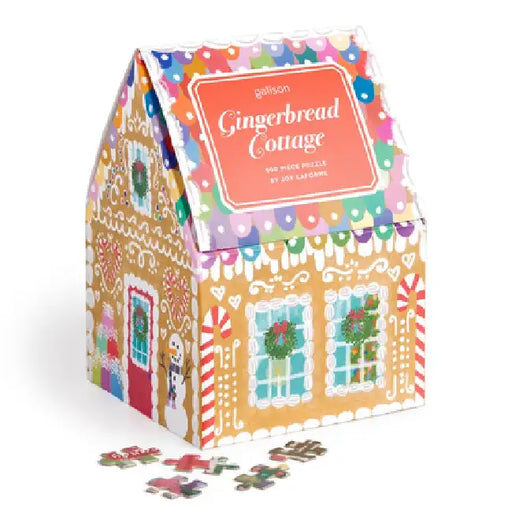 Joy Laforme Gingerbread Cottage 500 Piece Puzzle In A House by Galison