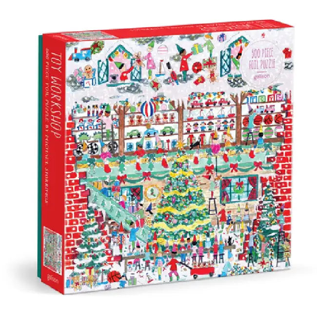 Michael Storrings Toy Workshop 500 Piece Foil Puzzle by Galison
