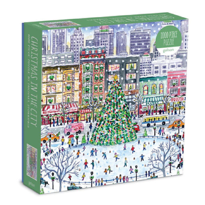 Michael Storrings Christmas in the City 1000 Piece Puzzle by Michael Storrings