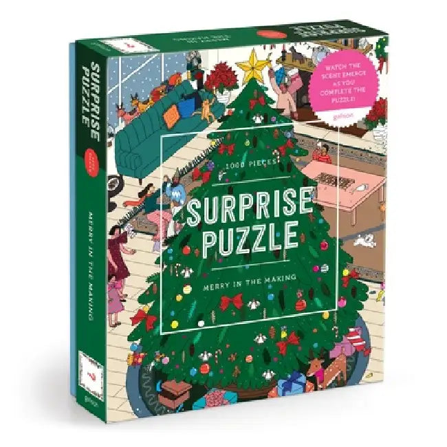Merry In the Making 1000 Piece Surprise Puzzle by Galison