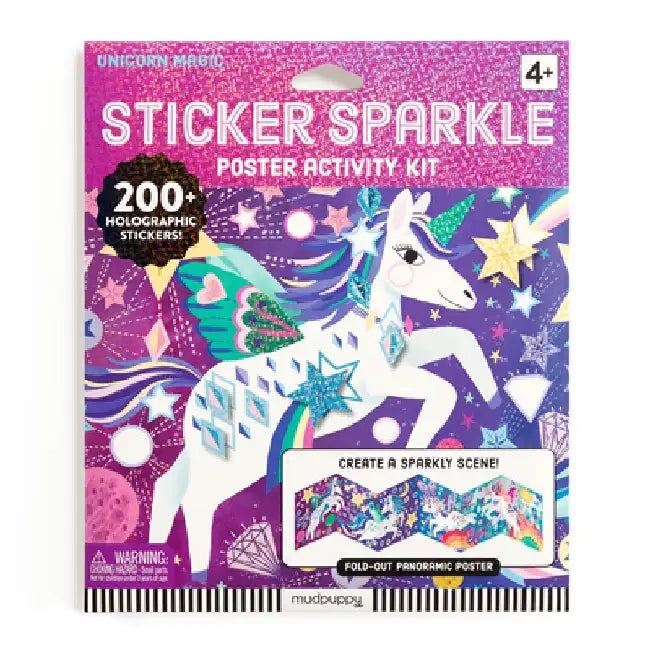 Unicorn Magic Sticker Sparkle Poster Activity Kit by Mudpuppy