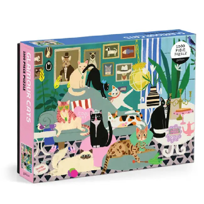Glamour Cats 1000 Piece Puzzle by Galison
