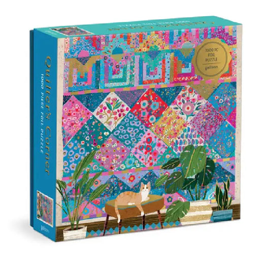 Victoria Ball Quilter's Corner 1000 Piece Foil Puzzle by Galison