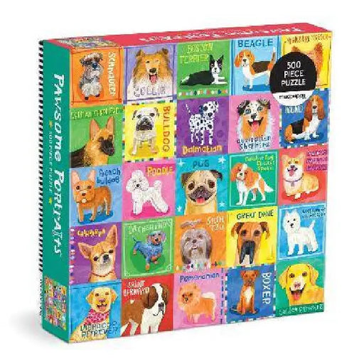 Pawsome Portraits 500 Piece Family Puzzle by Mudpuppy