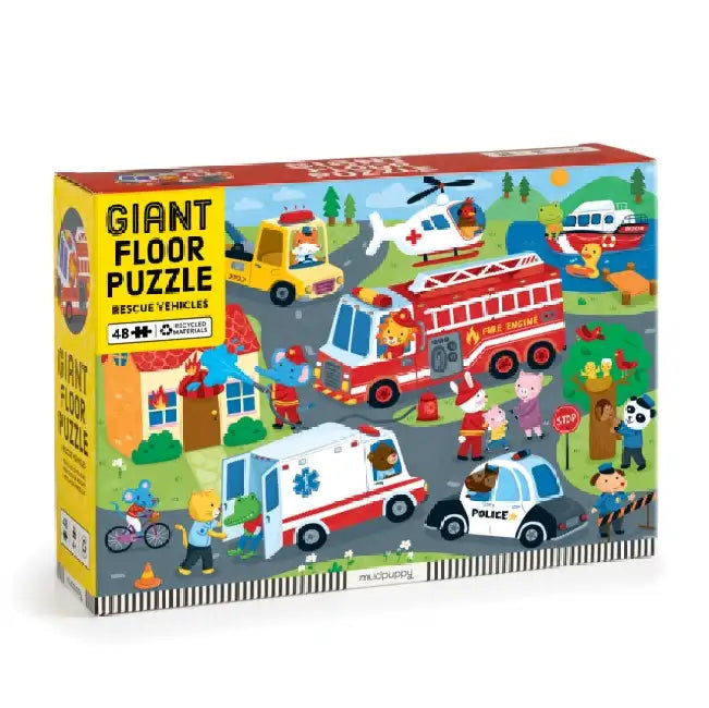 Rescue Vehicles 48 Piece Giant Floor Puzzle by Mudpuppy