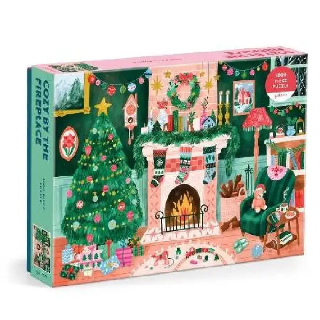 Cozy by the Fireplace 1000 Piece Puzzle by Galison
