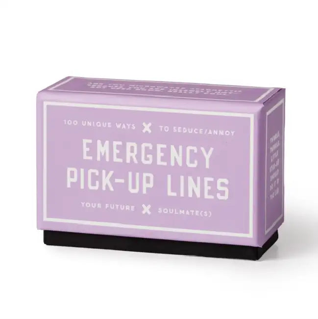 Emergency Pick-up Lines Card Set by Brass Brass Monkey