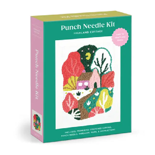 Highland Cottage Punch Needle Kit by Galison