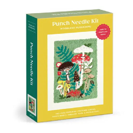Woodland Mushrooms Punch Needle Kit by Galison