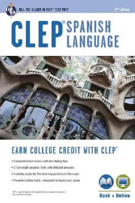 Clep(r) Spanish Language: Levels 1 and 2 (Book + Online) by Lisa J. Goldman