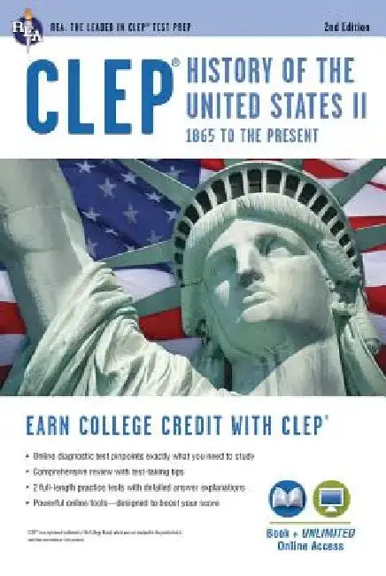 Clep(r) History of the U.S. II Book + Online by Lynn E. Marlowe