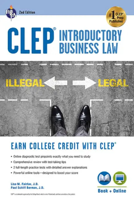 CLEP(R) Introductory Business Law Book + Online, 2nd Ed. by Lisa M. Fairfax