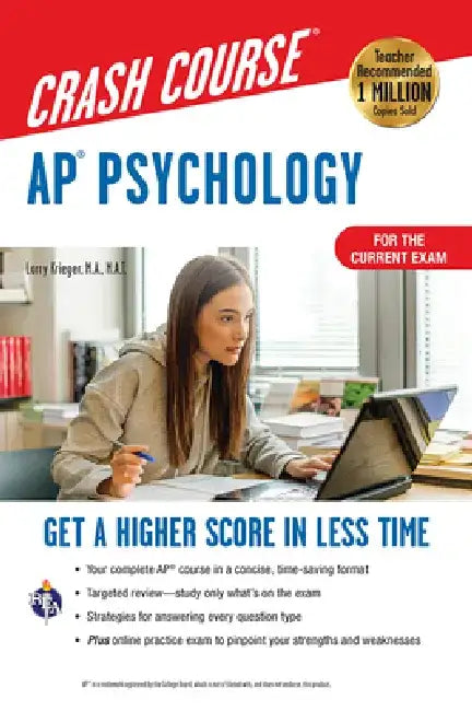 AP Psychology Crash Course, 3rd. Ed., Book + Online by Larry Krieger