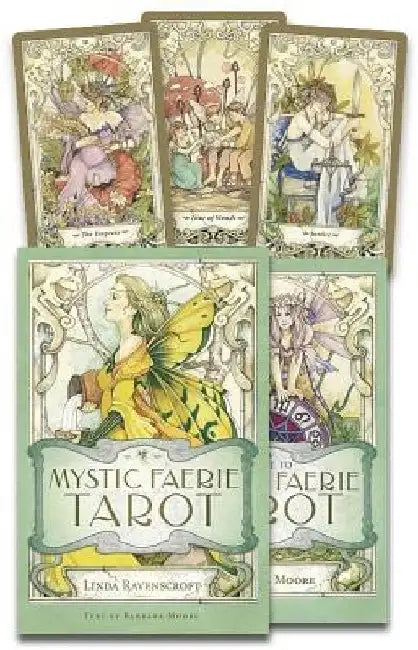 Mystic Faerie Tarot Cards [With 312 Page Book and 78 Card Deck] by Barbara Moore