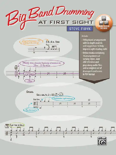 Big Band Drumming at First Sight: Book & CD by Steve Fidyk