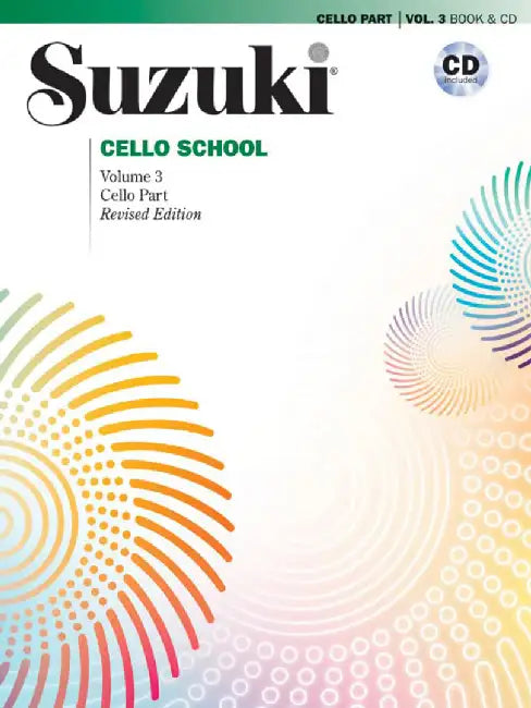 Suzuki Cello School, Vol 3: Cello Part, Book & CD by Shinichi Suzuki