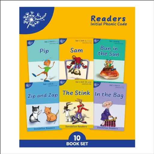 Phonic Books Dandelion Readers Set 1 Units 1-10 Sam (Alphabet Code Blending 4 and 5 Sound Words): Decodable Books for Beginner Readers Alphabet Code B by Phonic Books