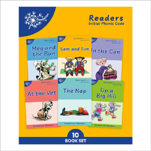 Phonic Books Dandelion Readers Set 2 Units 1-10 Sam and Tim (Alphabet Code Blending 4 and 5 Sound Words): Decodable Books for Beginner Readers Alphabe by Phonic Books
