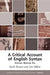 A Critical Account of English Syntax: Grammar, Meaning, Text by E. K. Brown