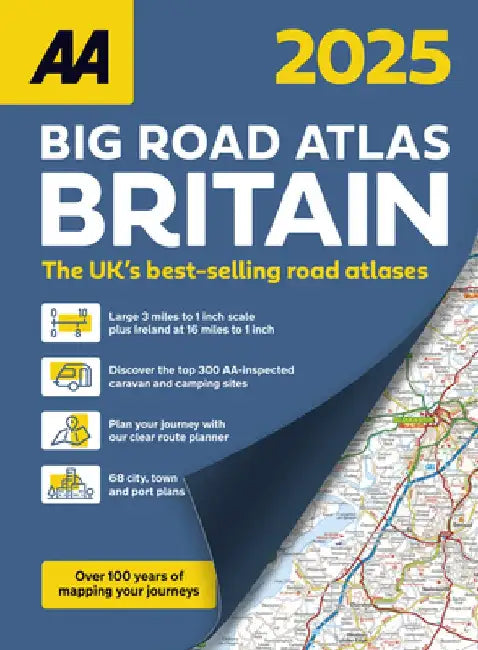 AA Big Road Atlas Britain 2025 Spiral by Aa Publishing