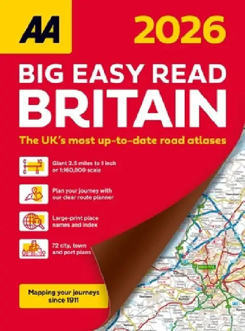 AA Big Easy Read Atlas Britain 2026 by Aa Publishing