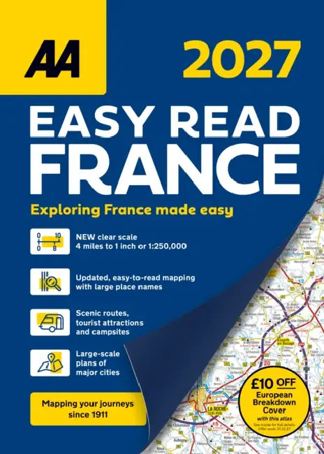 AA Easy Read Atlas France 2027
