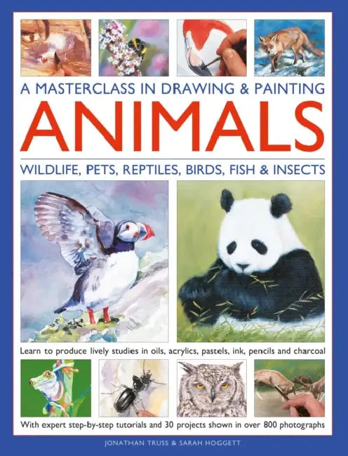 A Masterclass in Drawing & Painting Animals: Learn to Produce Lively Studies of Wildlife, Pets, Reptiles, Birds, Fish and Insects in Oils, Acrylics, P by Jonathan Truss, Sarah Hoggett