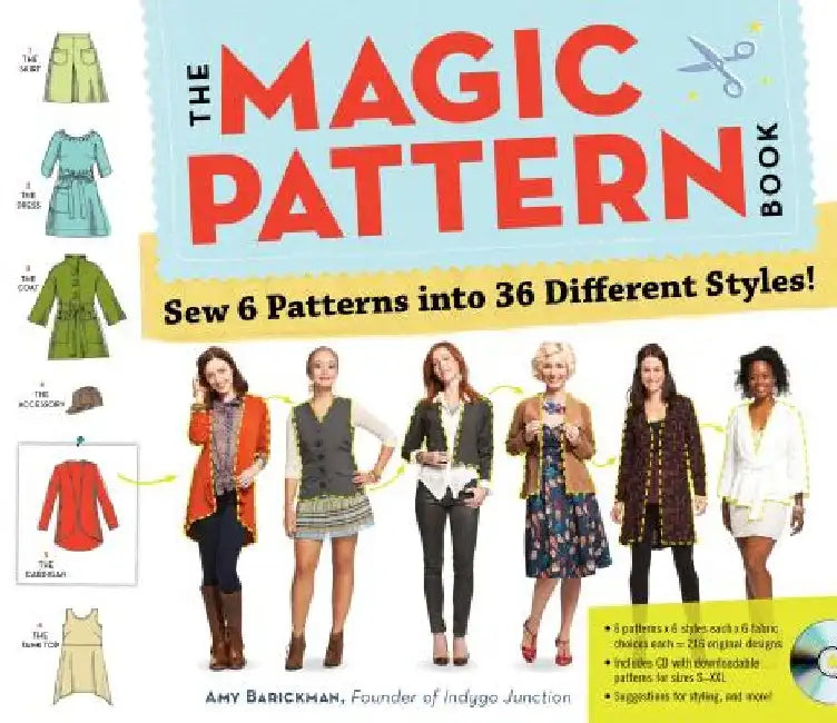 The Magic Pattern Book: Sew 6 Patterns Into 36 Different Styles! by Amy Barickman