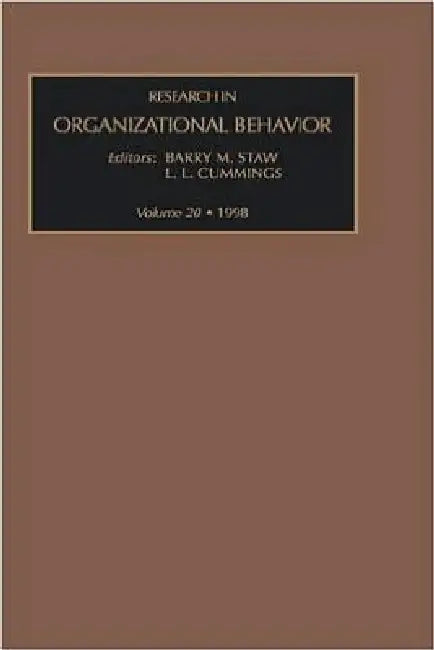 Research in Organizational Behavior: Volume 20 by Barry Staw