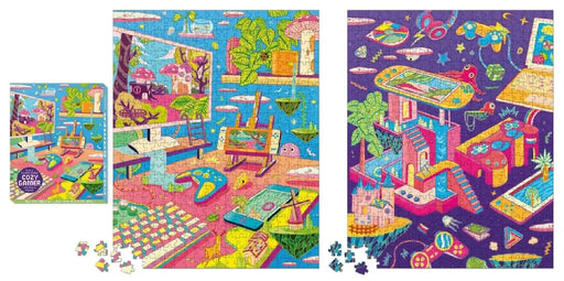 Cozy Gamer 2-In-1 Double-Sided 500-Piece Puzzle by Yixin Zeng