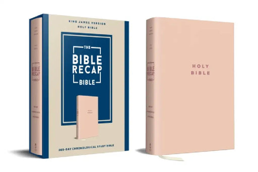 The Bible Recap 365-Day Chronological Study Bible: King James Version--Imitation Leather, Pink by Tara-Leigh Cobble