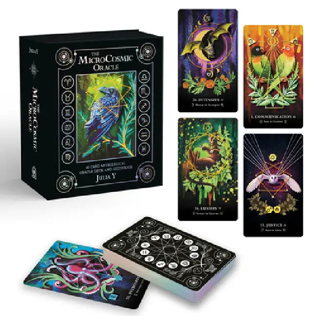 The MicroCosmic Oracle: A 60-Card Astrological Oracle (Oracle Kit Box Set with 60 Cards and Guide Book) by Julia Y