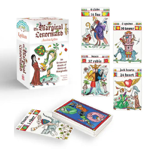 The Marginal Lenormand: An Irreverent Oracle of Medieval Marginalia (Lenormand Box Set with 37 Cards and Guide Book) by Anastasia Kashian