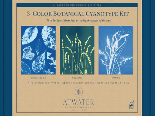 3-Color Botanical Cyanotype Kit: Beginner-Friendly Solar Printing Kit for DIY Nature Art by Sarah Bourne Rafferty