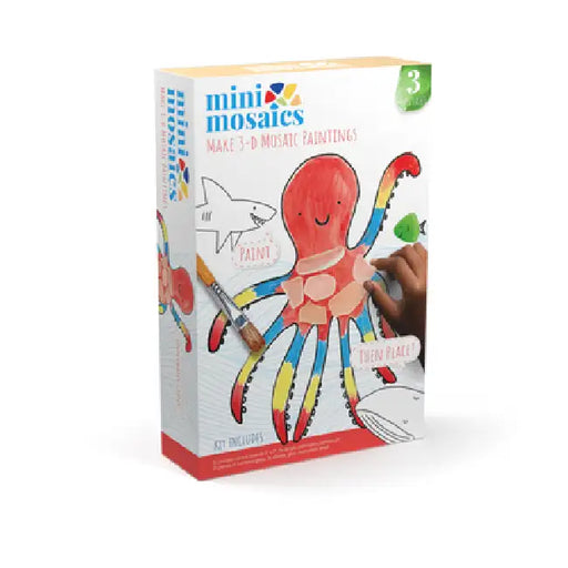 Mini Mosaics Underwater Giants: Paint and Decorate Canvas Boards with Tumbled Glass - DIY Mixed-Media Craft Gift for Ages 6 and Up by Ashley Regina Lucas