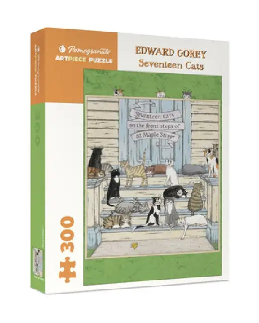 Seventeen Cats 300-Piece Jigsaw Puzzle by Edward Gorey