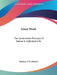 Great Work: The Constructive Principle of Nature in Individual Life by Florence) T. K. (Huntley