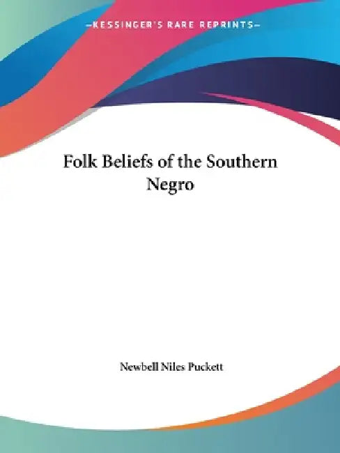 Folk Beliefs of the Southern Negro by Newbell Niles Puckett