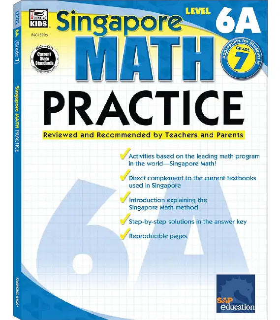 Singapore Math Practice, Level 6A Grade 7 by Frank Schaffer Publications