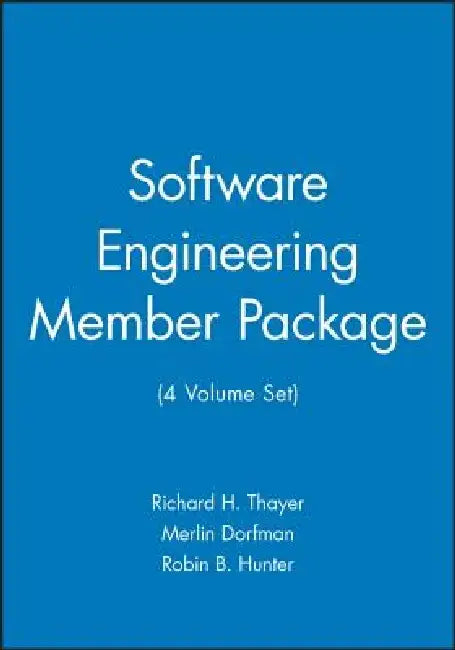 Software Engineering Member Package (4 Volume Set) by Richard H. Thayer